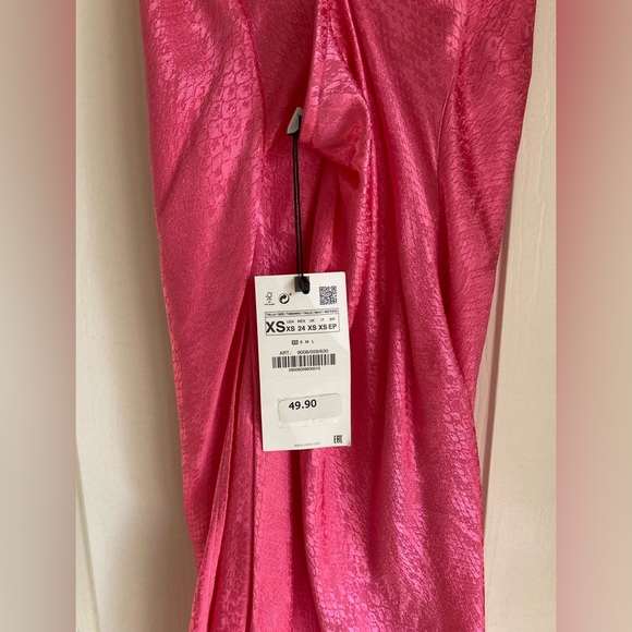 ZARA Hot Pink Animal Print Mini Dress - Picture 7 of 7